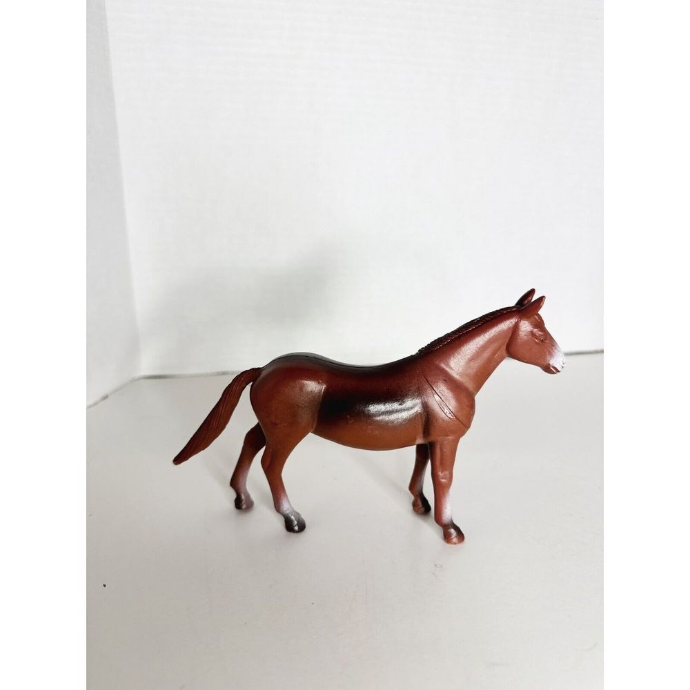 Brown Horse‎ Hard Plastic Figure 5.5 x 7 inches Brand Unknown Kids Toy